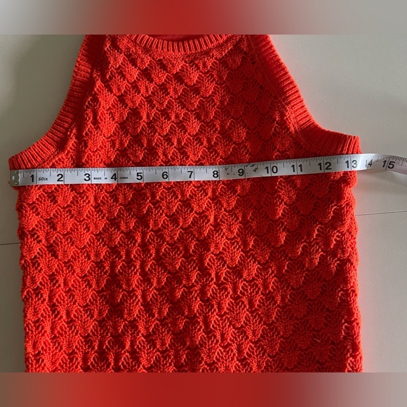 Eliza J Dress Cotton Crocheted Lined Orange Maxi Sleeveless Size Small New - Picture 5 of 11